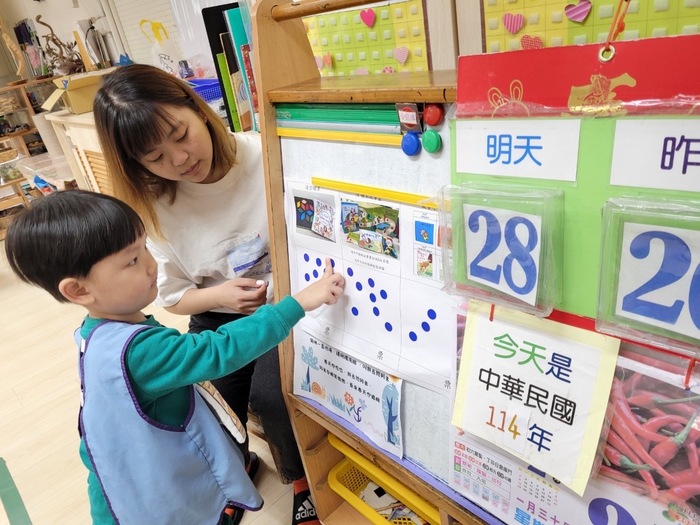 各班幼兒依照自己的喜好投票